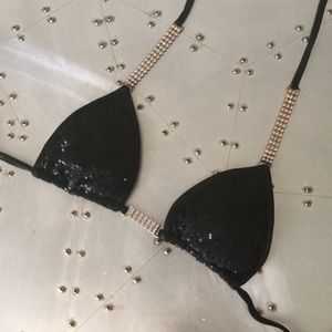 NPC Bikini Suit Black Sequins